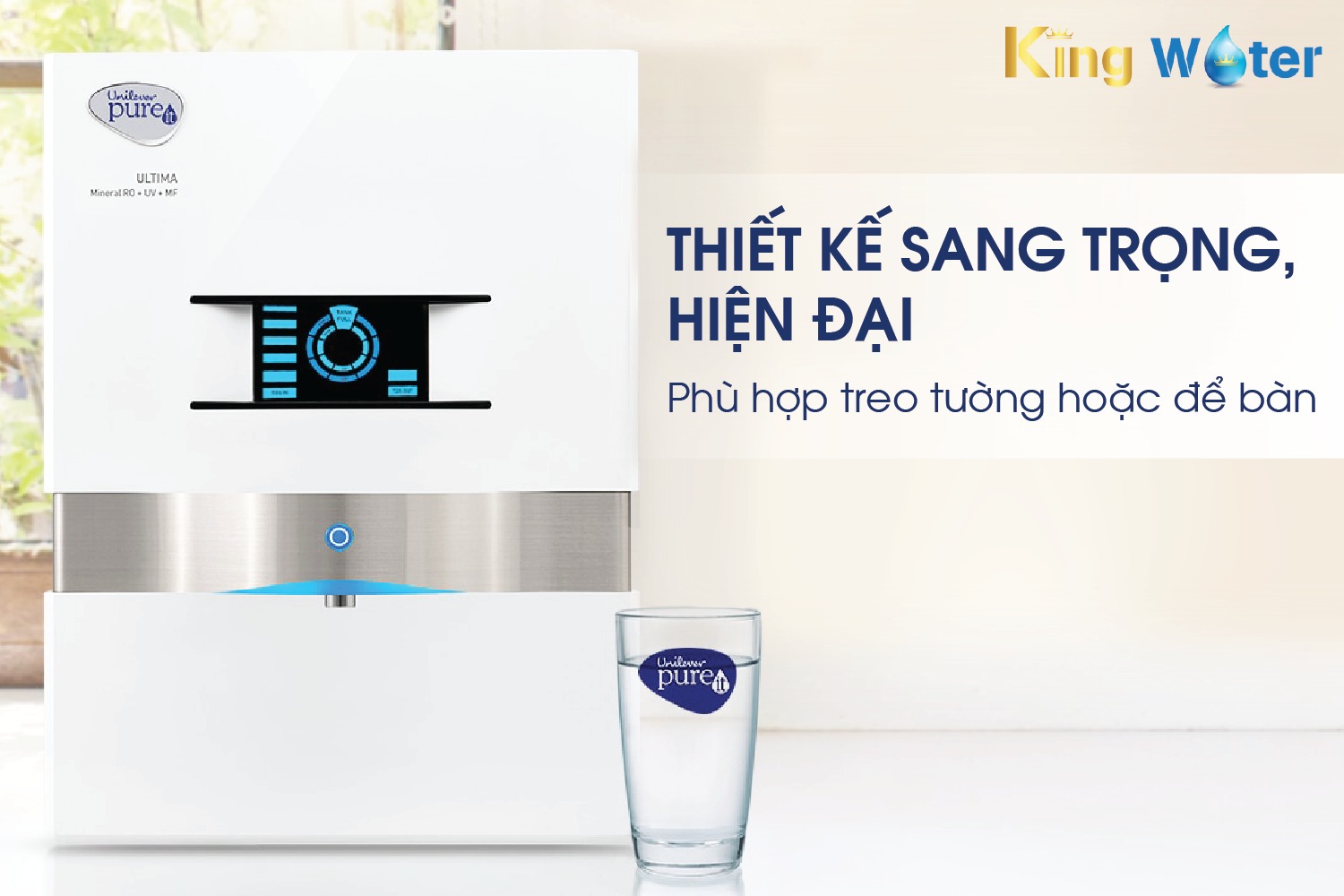 Unilever Pureit Ultima (Trắng) sở hữu thiết kế sang trọng, hiện đại