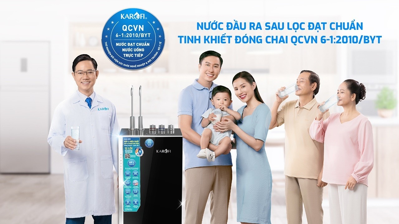 Đạt chuẩn chất lượng nước uống tại vòi của BYT