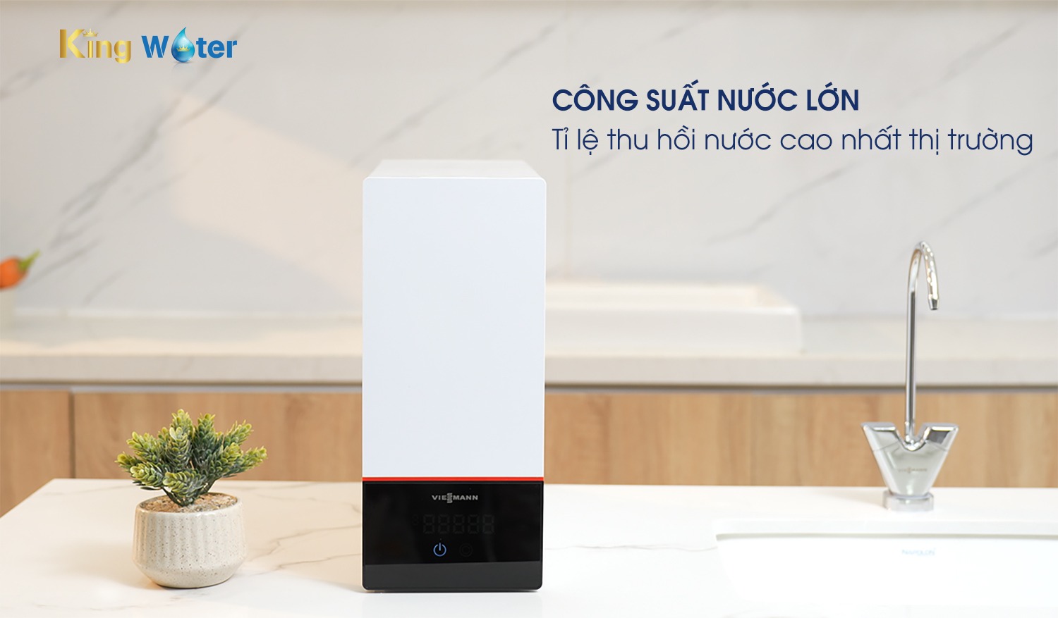 Công suất nước lớn, tỉ lệ thu hồi nước cao nhất thị trường