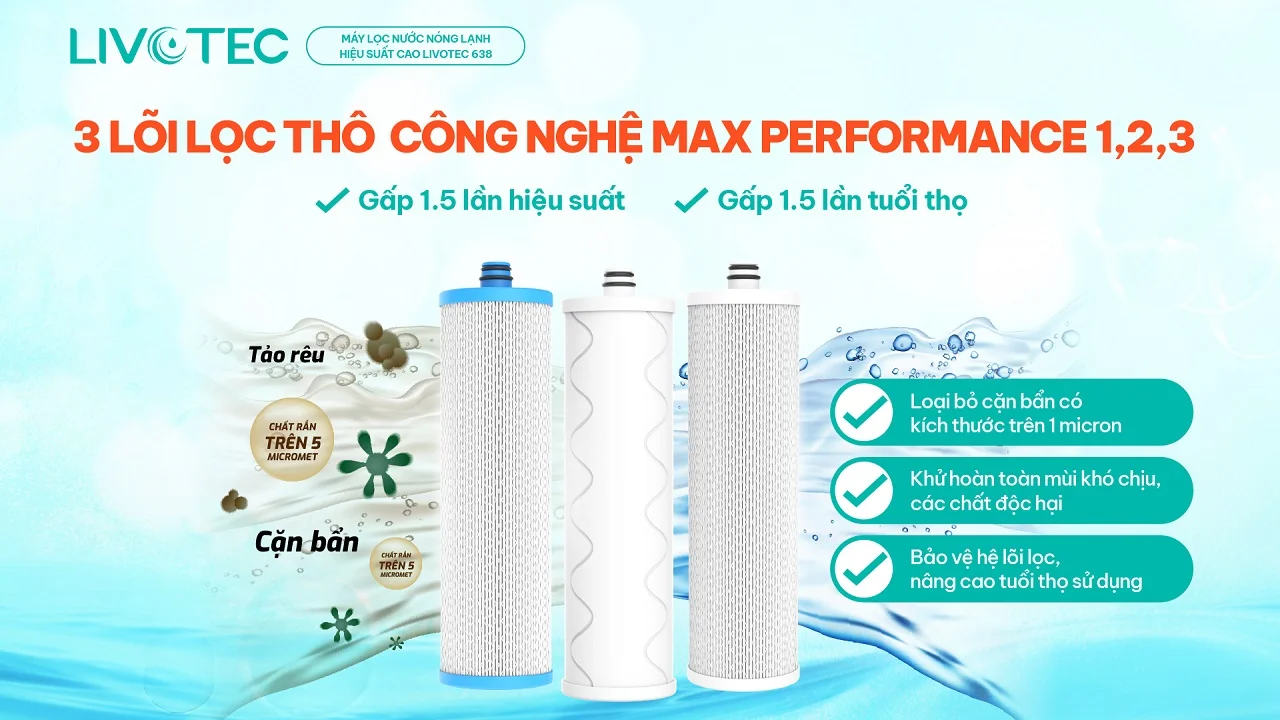 Thông số kỹ thuật chi tiết máy lọc nước Livotec 638
