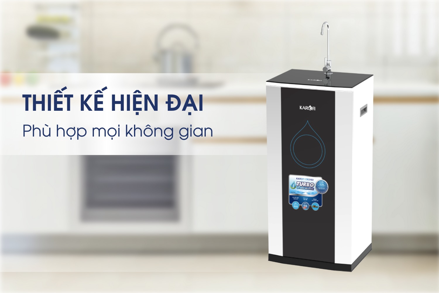 Máy lọc nước Karofi ERO102 sở hữu vẻ ngoài tinh tế hiện đại