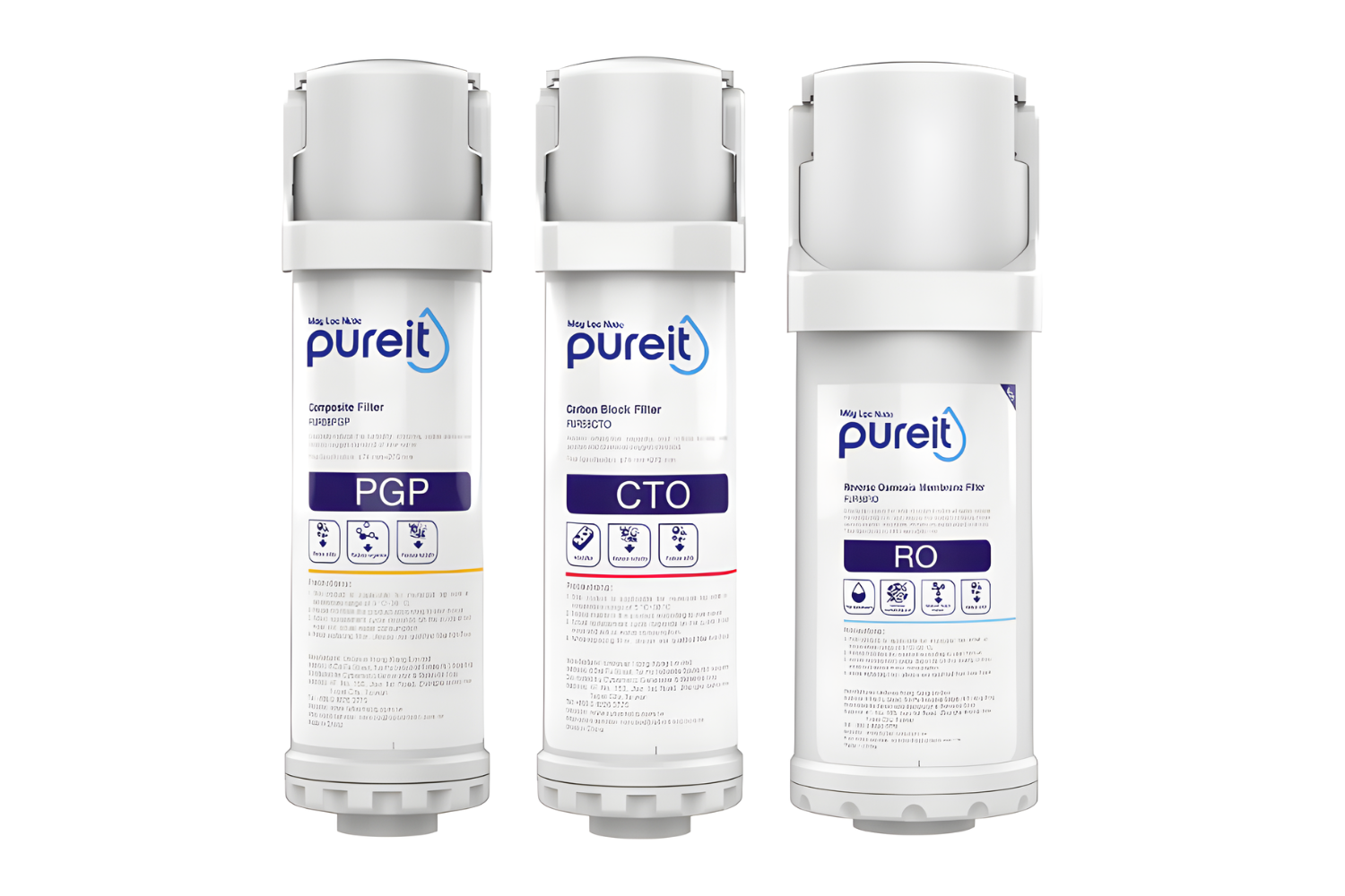 Thông số kỹ thuật của&nbsp;combo 3 lõi lọc (PGP, RO, CTO)