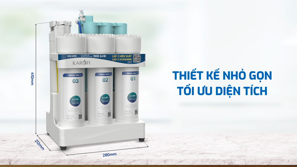 Karofi KAQ-UC05 sở hữu thiết kế nhỏ gọn, tiện dụng
