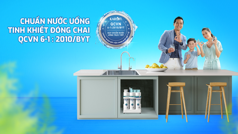 Đạt chuẩn nước uống đóng chai QCVN 6-1:2010/BYT