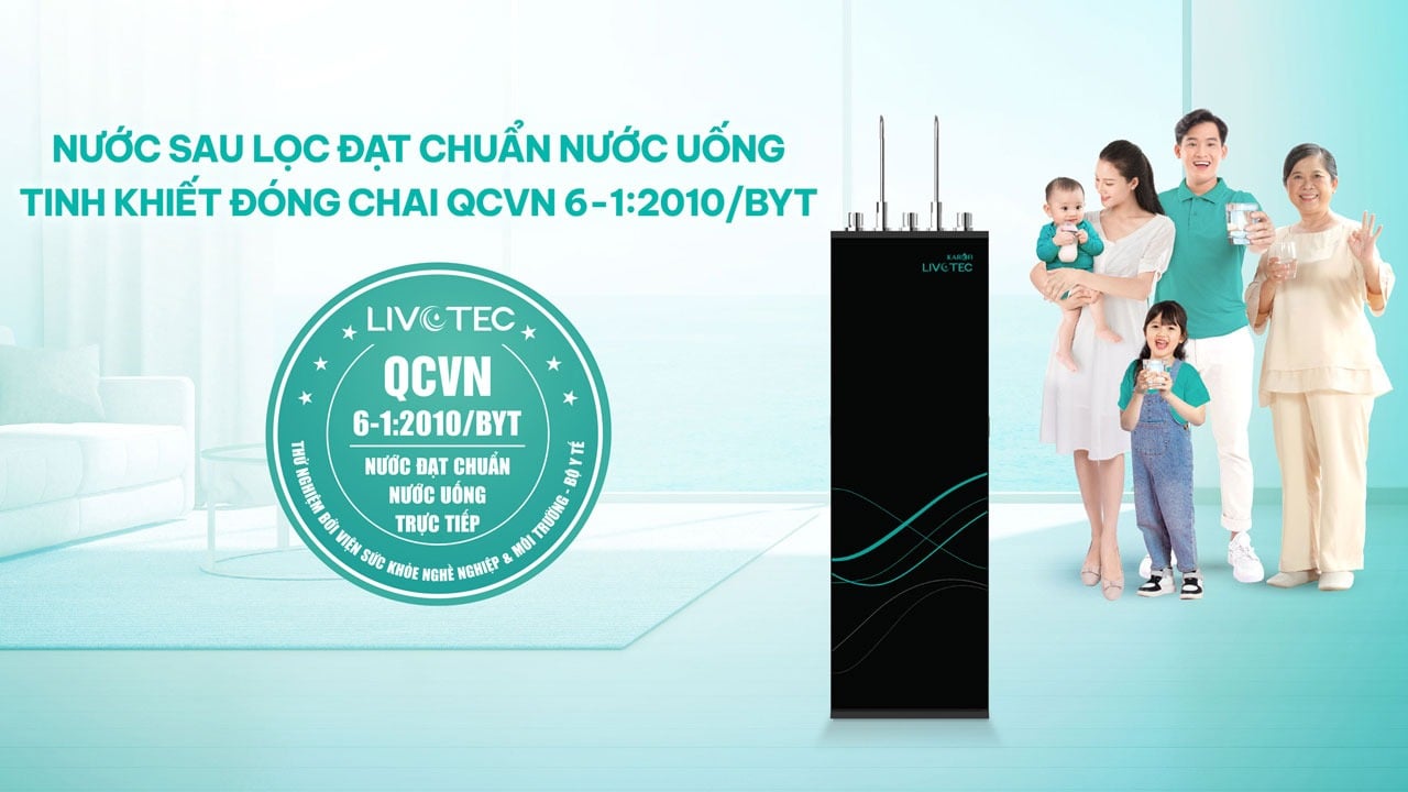 Máy đạt Chứng nhận chuẩn tinh khiết đóng chai của BYT