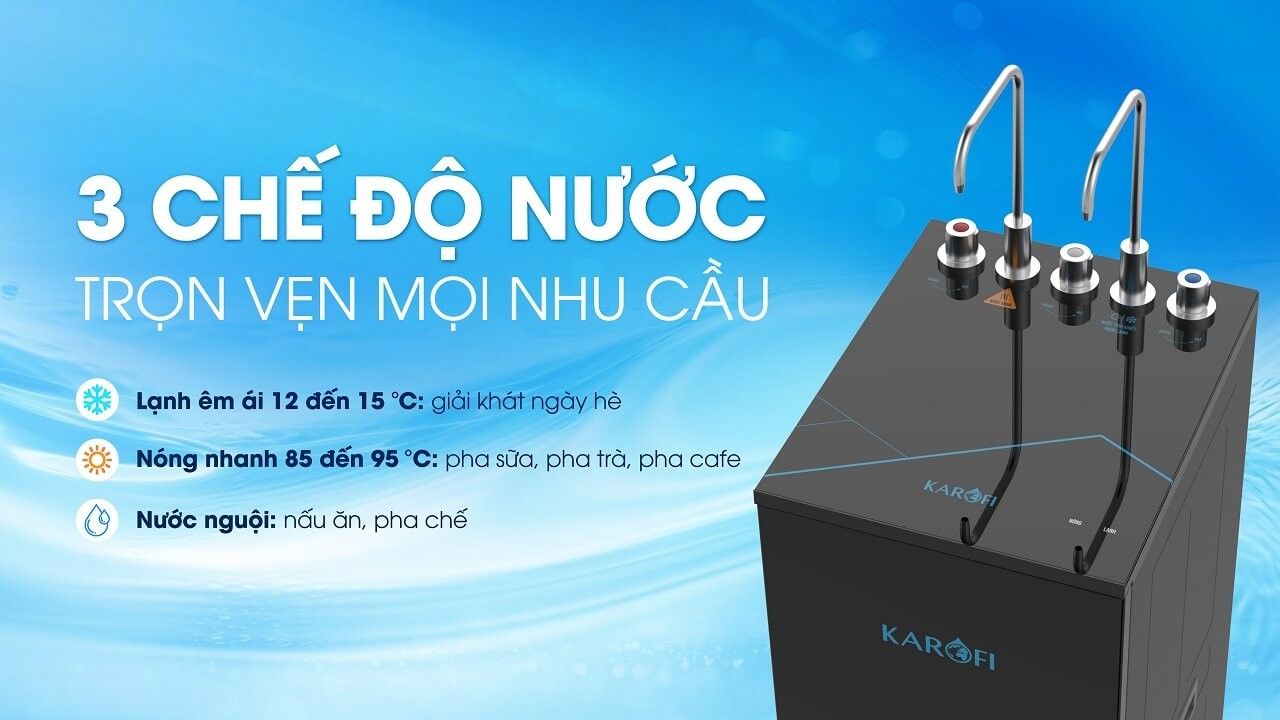 Máy lọc nước Karofi KAD-M59 - 3 chế độ nước