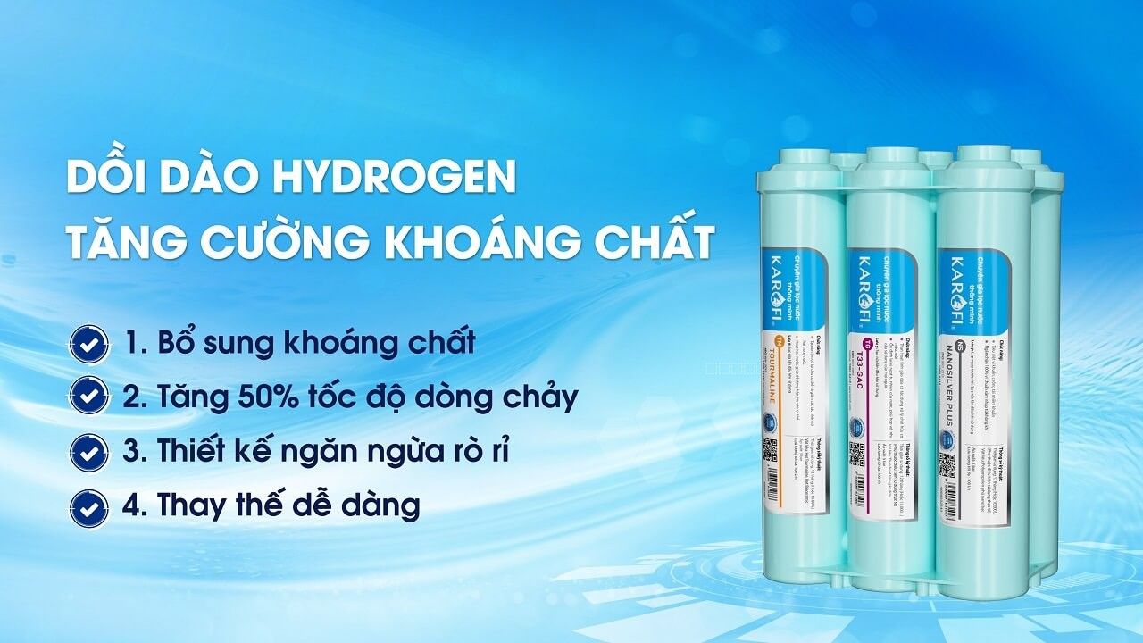Máy lọc nước Karofi KAD-M59 - Hệ lõi lọc chức năng HP 6.2
