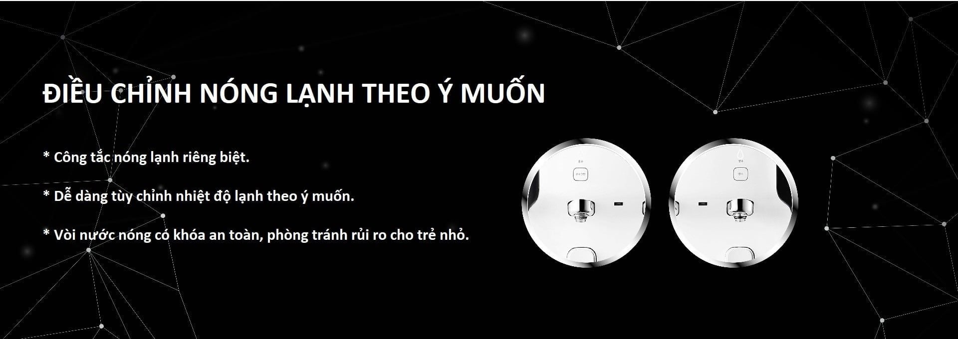 Máy lọc nước Korihome WPK-928 tích hợp nút điều chỉnh nhiệt độ lạnh theo ý muốn