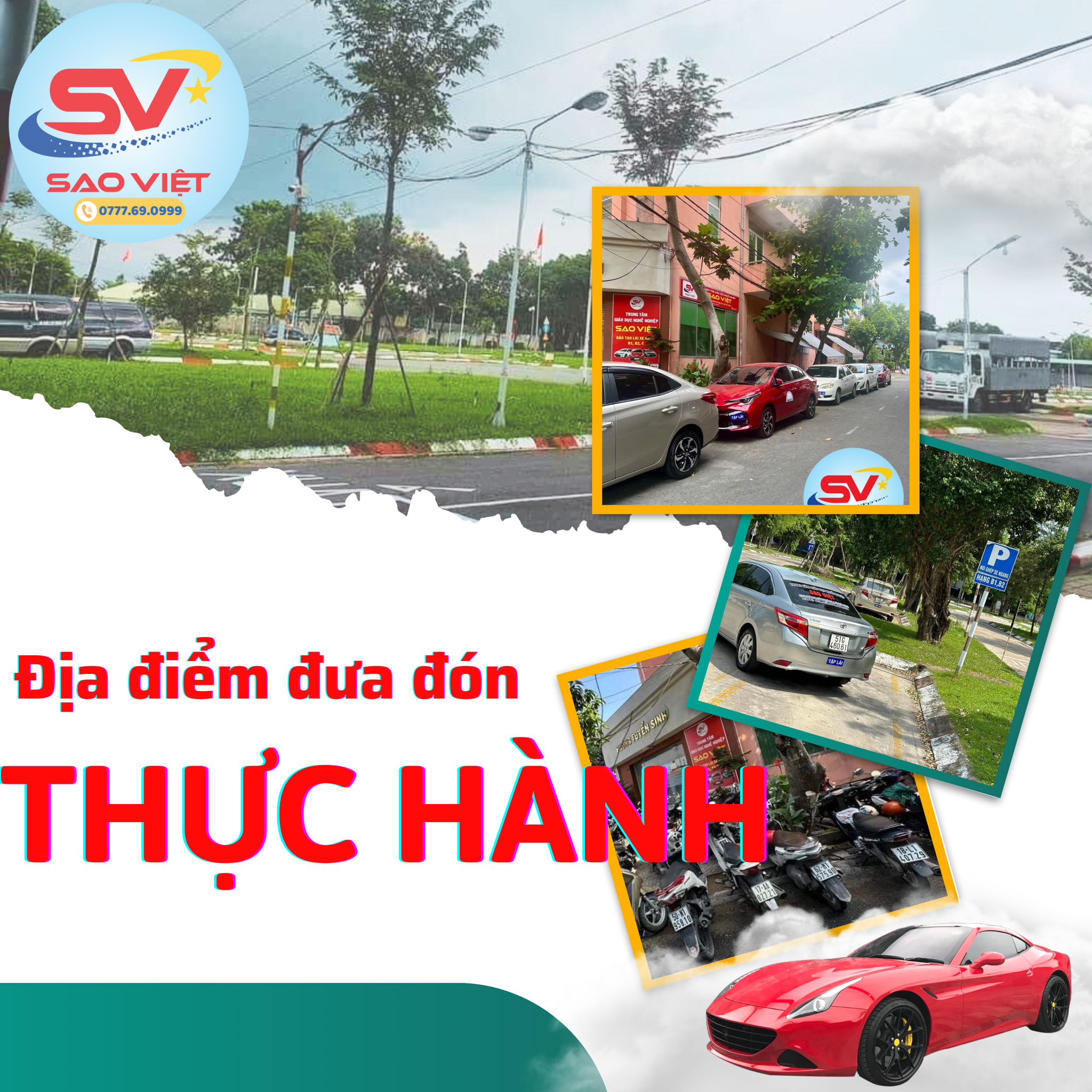 Địa điểm đưa đón thực hành