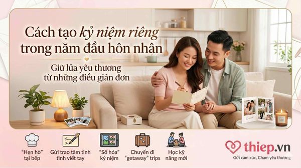 Cách tạo kỷ niệm riêng trong năm đầu hôn nhân