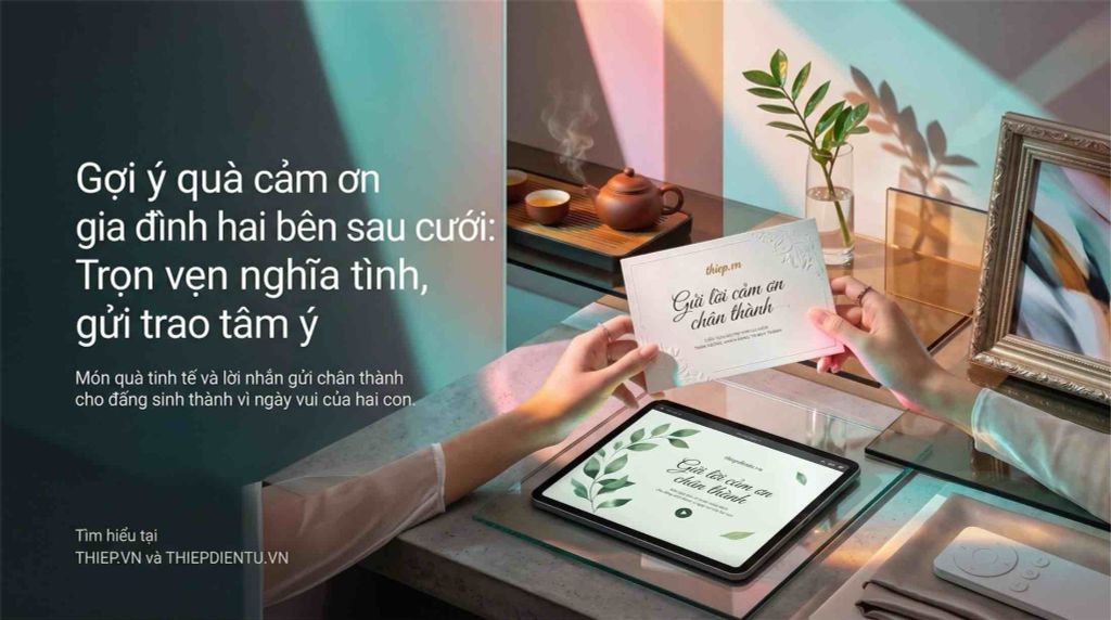 Gợi ý quà cảm ơn gia đình hai bên sau cưới: Trọn vẹn nghĩa tình, gửi trao tâm ý