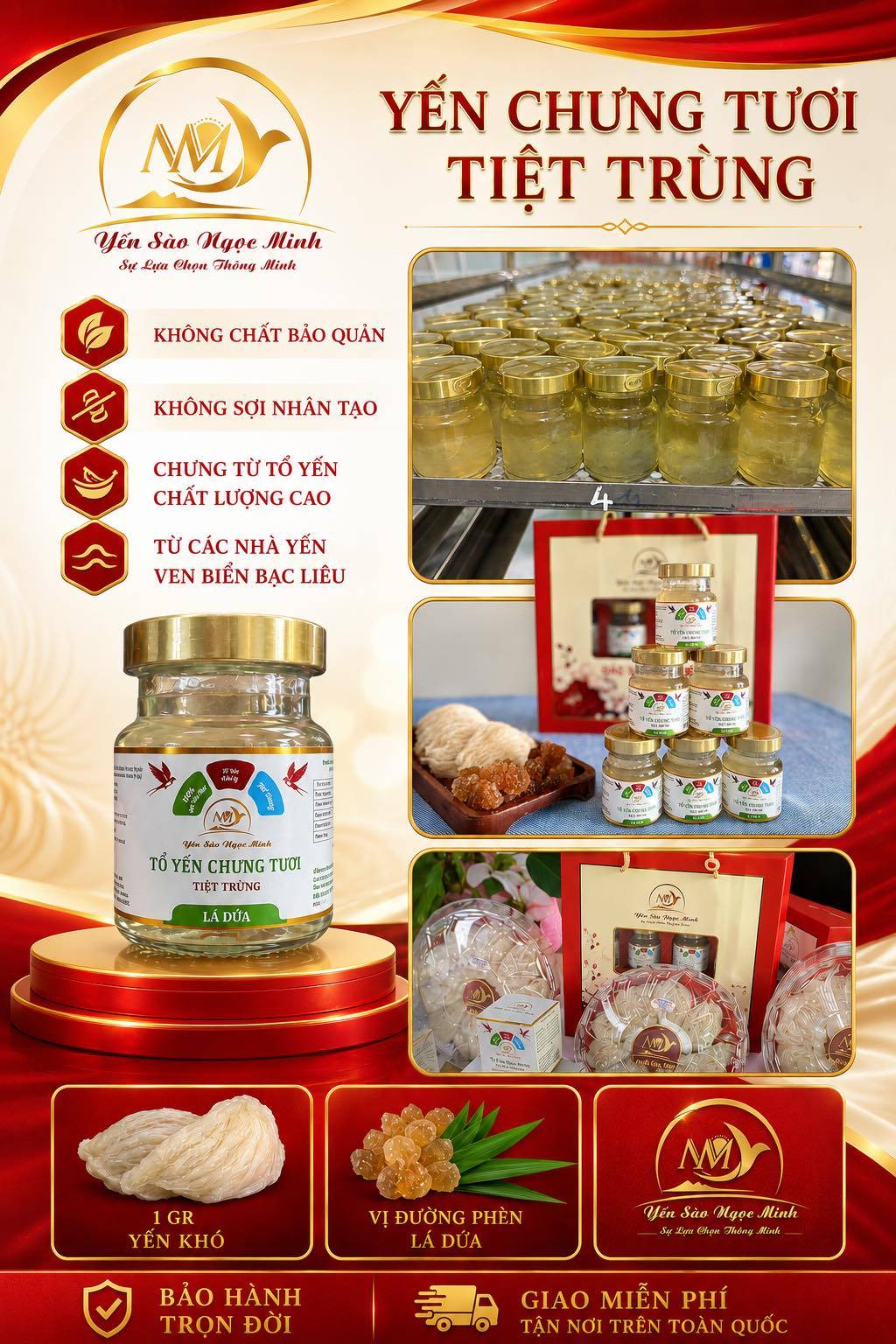YẾN CHƯNG TƯƠI TIỆT TRÙNG NGỌC MINH