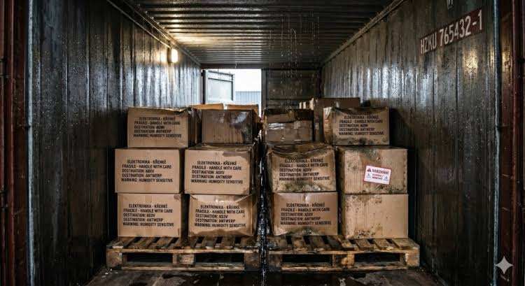Vì Sao Container Khô Nhưng Hàng Hóa Vẫn Bị Ẩm?