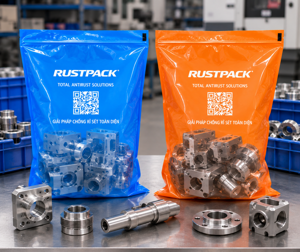 Màng Chống Rỉ Sét VCI RustPack Cho Phụ Tùng Máy Móc