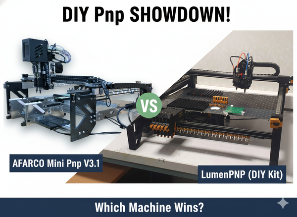











    



        
    

AFARCO Mini PnP V3.1 vs. LumenPnP: The Ultimate Comparison for DIY Pick and Place Enthusiasts

