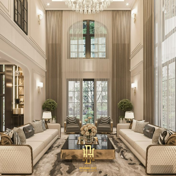 Thiết kế nội thất chung cư 2 phòng ngủ phong cách cổ điển