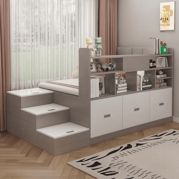 Giường ngủ liên tủ cao cấp Hoàng Đạt - GN002