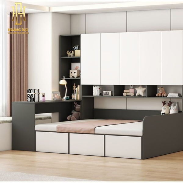 Giường ngủ thông minh gỗ công nghiệp Hoàng Đạt - GN019