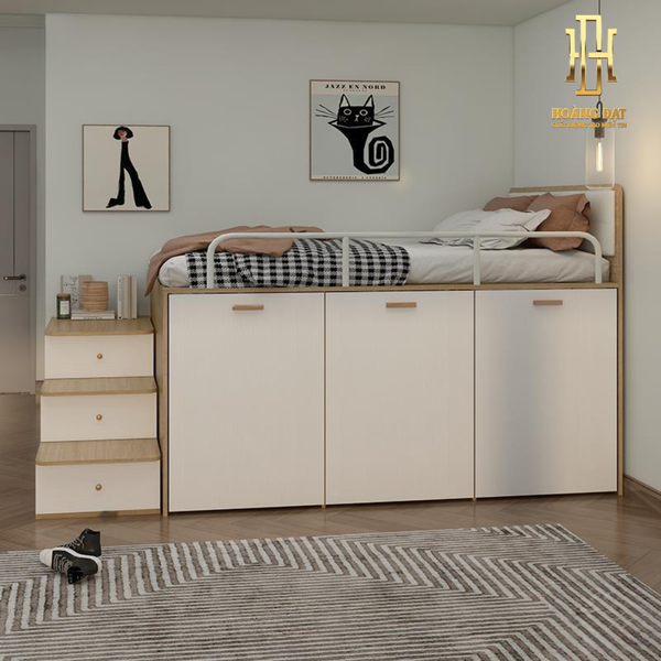 Giường ngủ thông minh gỗ công nghiệp Hoàng Đạt - GN022