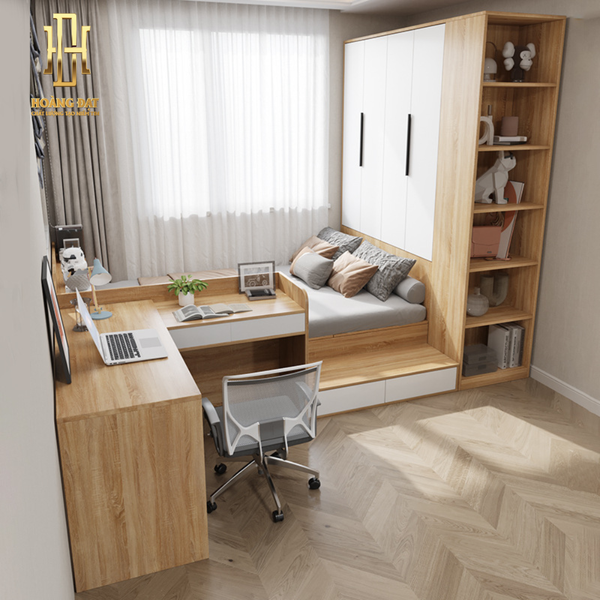 Giường ngủ thông minh gỗ công nghiệp Hoàng Đạt - GN023