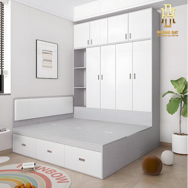 Giường ngủ thông minh gỗ công nghiệp Hoàng Đạt - GN025