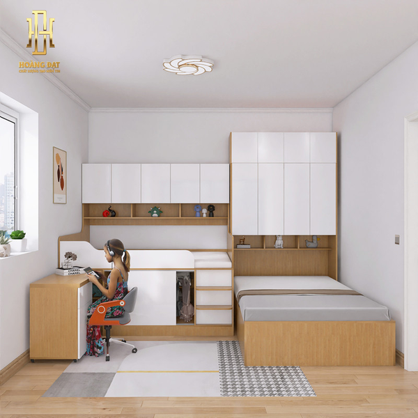 Giường tầng thông minh hiện đại Hoàng Đạt - GT016