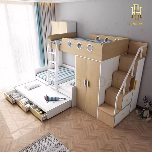 Giường tầng thông minh hiện đại Hoàng Đạt - GT012