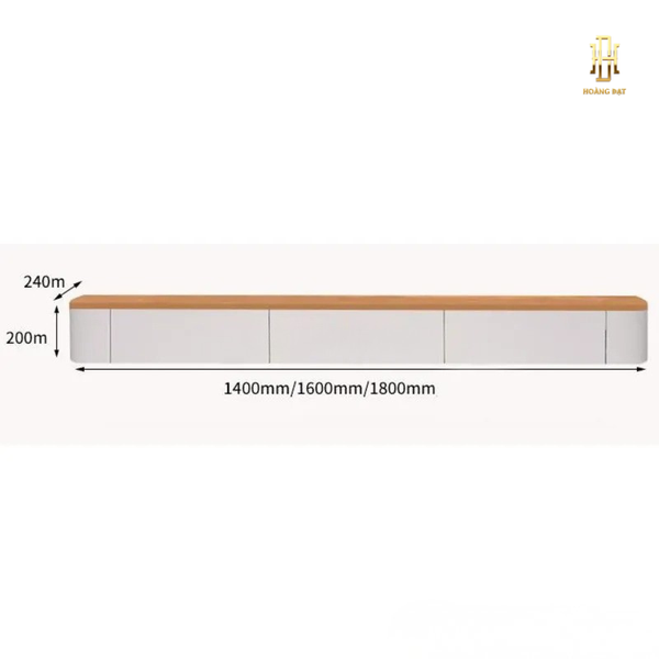 Kệ tivi gỗ công nghiệp treo tường cao cấp Hoàng Đạt - TV005