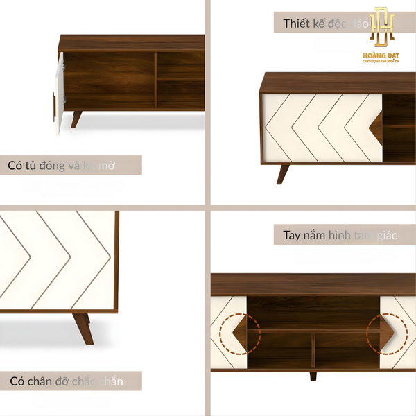 Kệ tivi gỗ công nghiệp cao cấp Hoàng Đạt - TB015