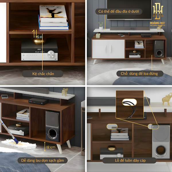 Kệ tivi gỗ công nghiệp cao cấp Hoàng Đạt - TB017