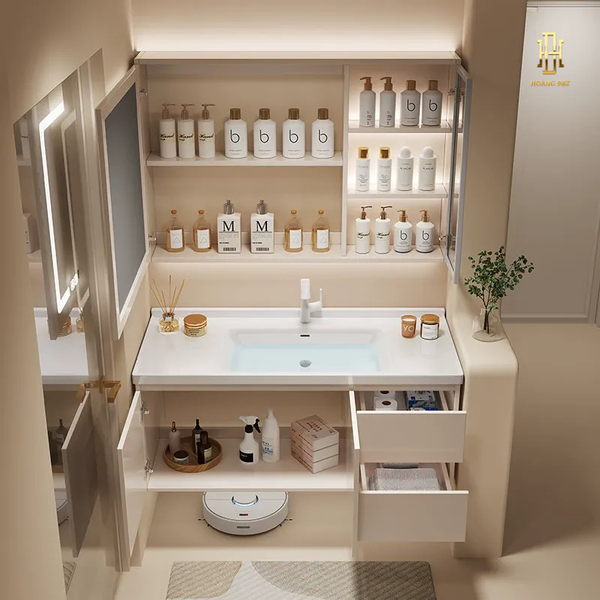 Tủ Lavabo Nhà Tắm Nhựa PVC - LVB002