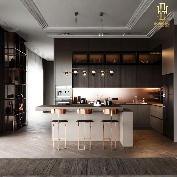 Tủ bếp hợp kim nhôm Hoàng Đạt - TBHK012