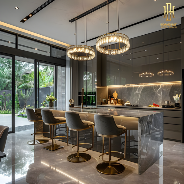 Tủ bếp hợp kim nhôm Hoàng Đạt - TBHK013