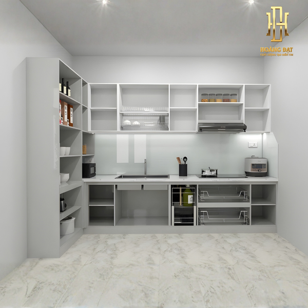 Tủ bếp nhựa cao cấp Hoàng Đạt - TBN003