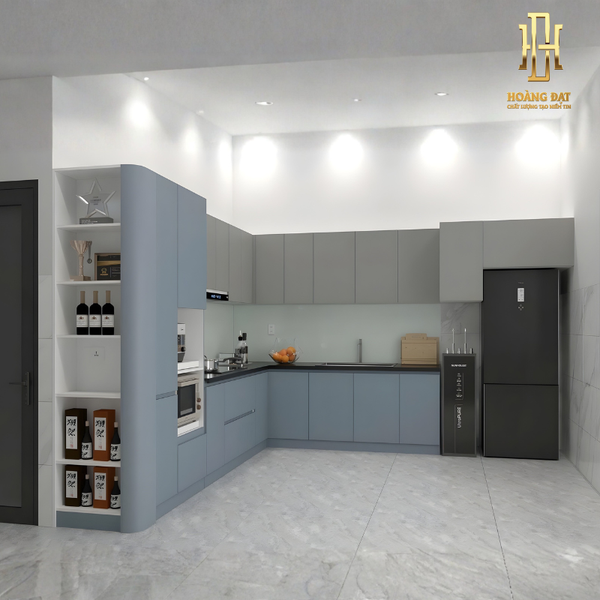 Tủ bếp nhựa cao cấp Hoàng Đạt -  TBN005