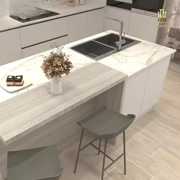 Dự Án 3D Bếp White Calm - TK3D - 001