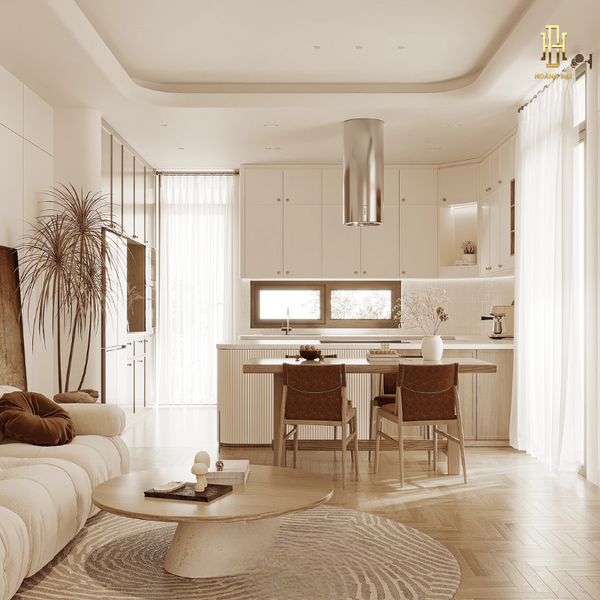 Thiết kế nội thất nhà phố Hoàng Đạt - TKNP001