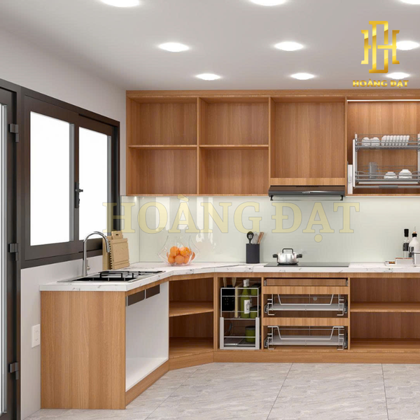 Tủ bếp nhựa cao cấp Hoàng Đạt – TBN008
