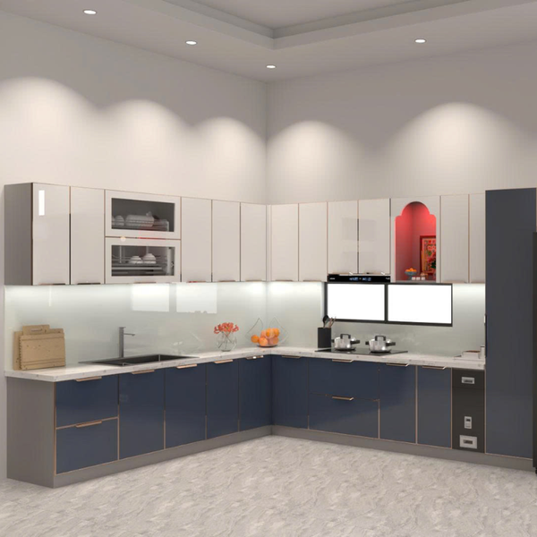 Tủ bếp hợp kim nhôm Hoàng Đạt - TBHK004