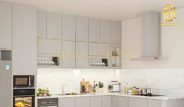 Tủ bếp hợp kim nhôm Hoàng Đạt - TBHK002