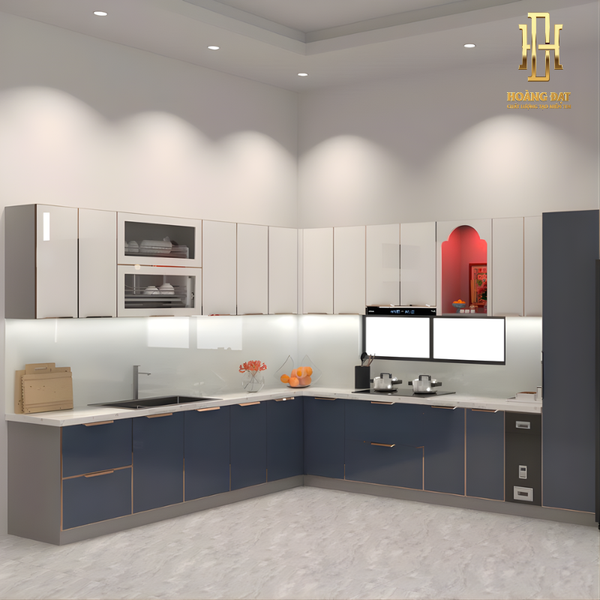 Tủ bếp hợp kim nhôm Hoàng Đạt – TBHK004