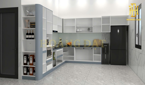 Tủ bếp nhựa cao cấp Hoàng Đạt - TBN005