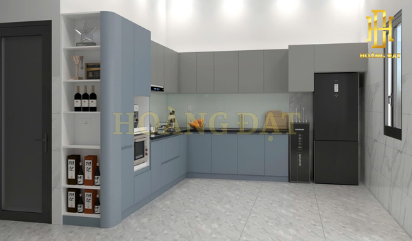Tủ bếp nhựa cao cấp Hoàng Đạt - TBN005