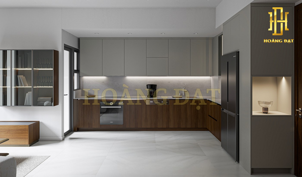 Tủ bếp hợp kim nhôm Hoàng Đạt - TBHK001