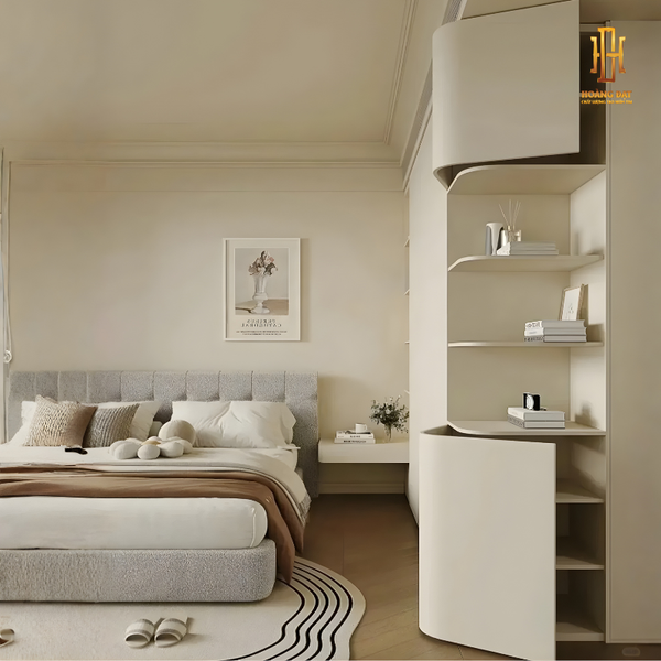 Tủ quần áo gỗ MDF cao cấp Hoàng Đạt (kèm kệ) - TQA010