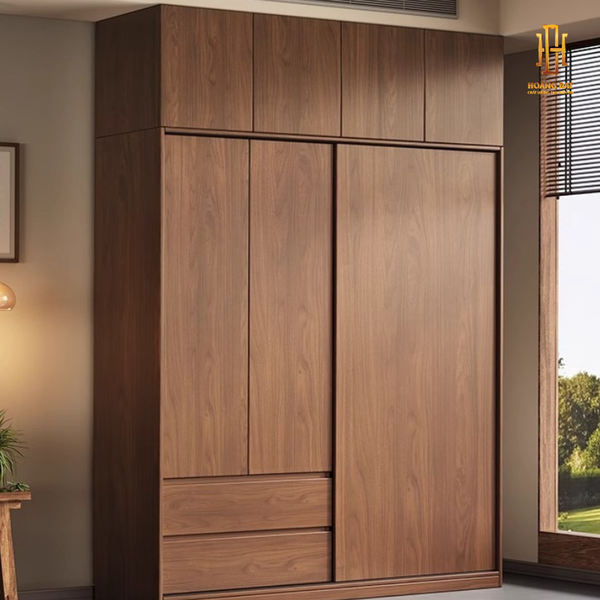 Tủ quần áo gỗ MDF cao cấp Hoàng Đạt - TQA012