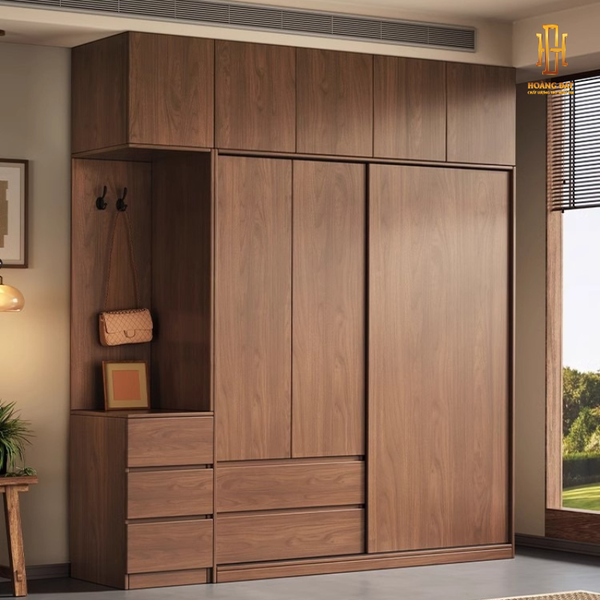 Tủ quần áo gỗ MDF cao cấp Hoàng Đạt - TQA012