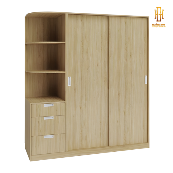 Tủ quần áo gỗ MDF cao cấp Hoàng Đạt - TQA015
