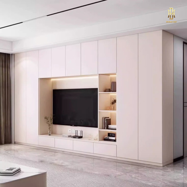 Tủ tivi cánh kính cao cấp Hoàng Đạt - TV001