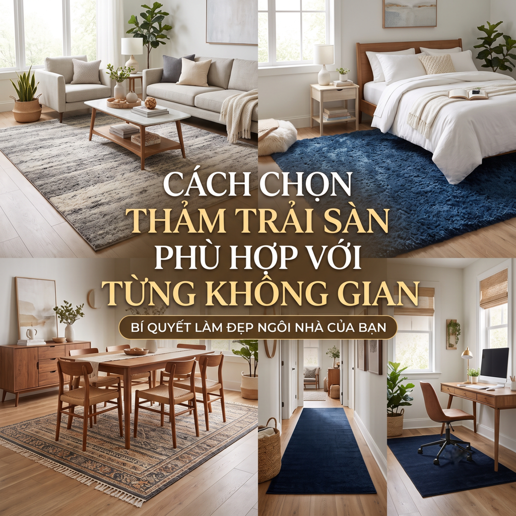 Cách chọn thảm trải sàn phù hợp với từng không gian